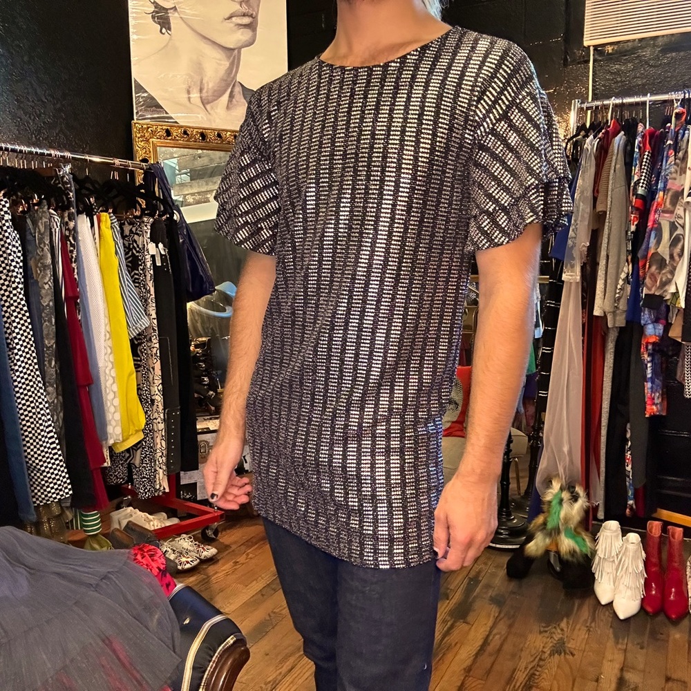 Silver sequined mini dress